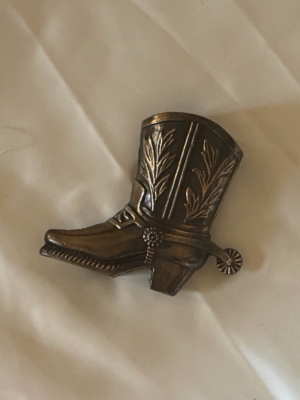 VINTAGE Mid Century Brass Cowboy Boot Miniature Pencil Sharpener • Made in HK